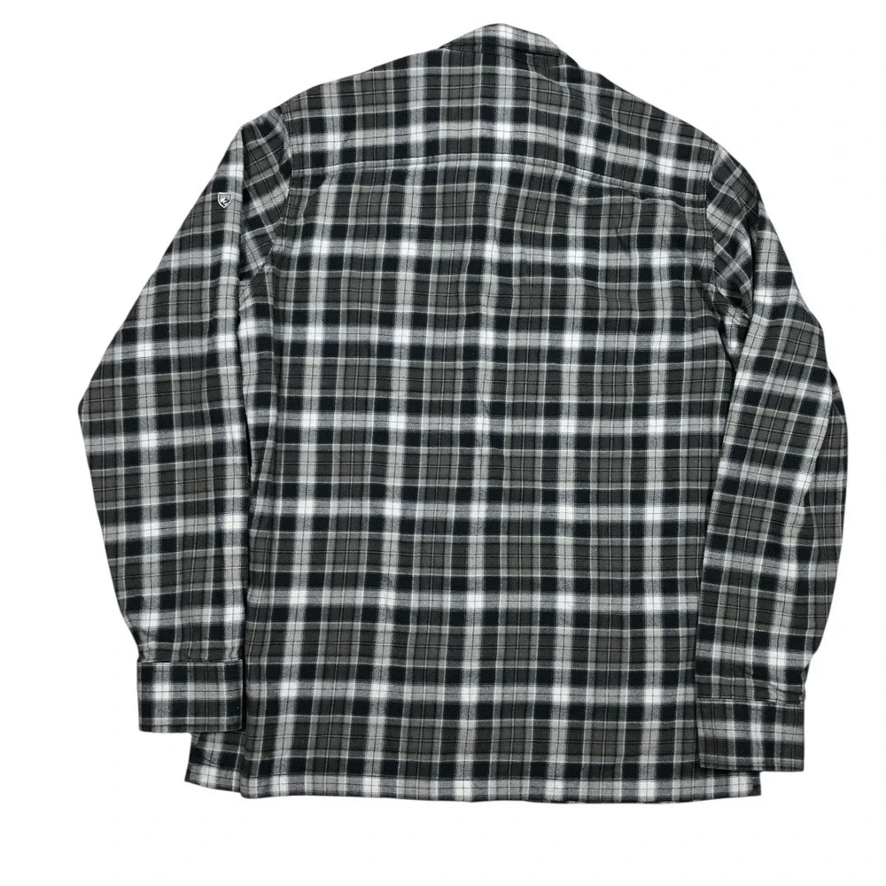 KUHL Dillingr Flannel Shirt Mens Medium Cotton Tencel‎ Long Sleeve Button Up